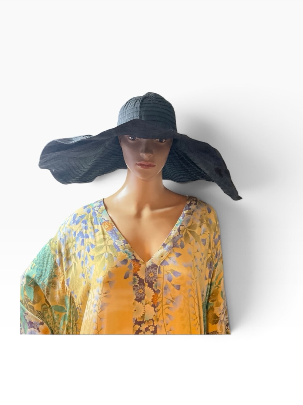 Stussy Black Wide-Brim Floppy Hat